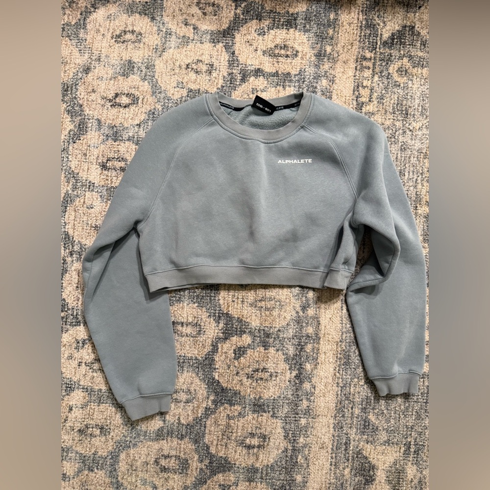 Alphalete Classic Crew Steel Blue Large Excellent Condition